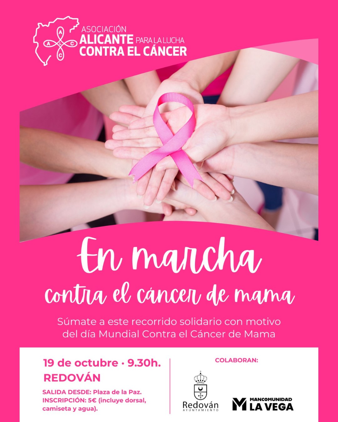 Redován: Marcha solidaria contra el cáncer de mama