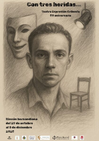 Orihuela, evento: Exposición 'Con tres heridas...Teatro Expresión 50º aniversario' en homenaje al poeta oriolano Miguel Hernández, organizada por el grupo 'Teatro Expresión'
