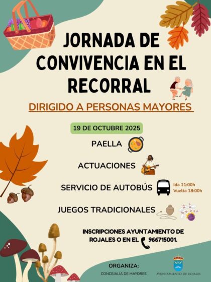 Rojales, evento: Jornada de convivencia para personas mayores con ruta o visita guiada por las lagunas y actuaciones musicales, dentro de las fiestas patronales de la Virgen del Rosario