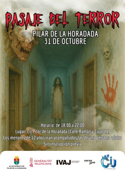 Pilar de la Horadada, evento: Pasaje del terror, dentro de los actos de la fiesta de 'Halloween' '¡Toma castaña!' del Ayuntamiento