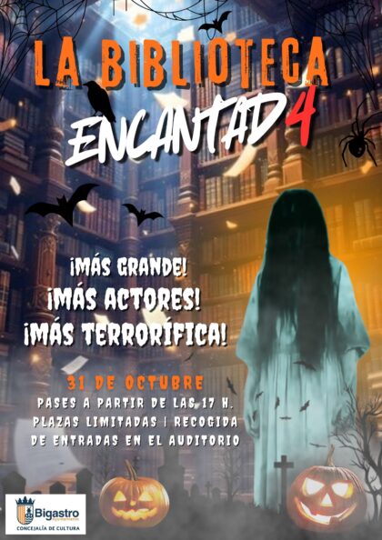 Bigastro, evento: Actividad 'La biblioteca encantada' en su cuarta edición con el tradicional pasaje del terror para todas las edades, dentro de las actividades de la fiesta de 'Halloween' de la Concejalía de Cultura
