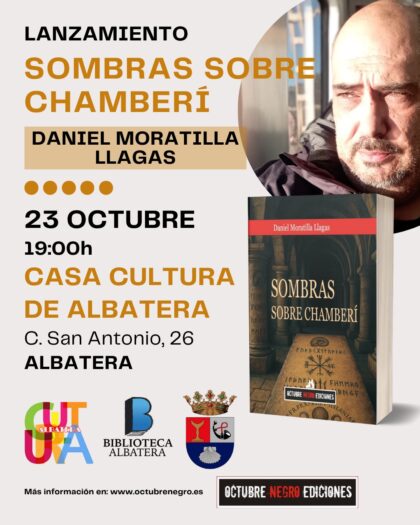 Albatera, evento cultural: Presentación de la obra 'Sombras sobre Chamberí', del escritor Daniel Moratilla, organizada por la Concejalía de Cultura