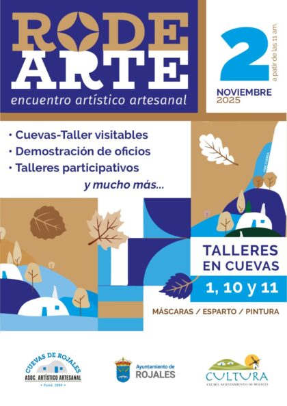 Rojales, evento cultural: Encuentro de autores y presentación de libros 'Rodearte de libros' en su octava edición con feria del libro por la asociación artístico artesanal 'Cuevas del Rodeo', dentro de los actos del último trimestre del año de la Concejalía de Cultura