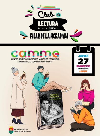 Pilar de la Horadada, evento cultural: Encuentro del Club de Lectura Municipal para comentar la obra 'La campesina', del escritor Alberto Moravia, organizado por la Concejalía de Cultura