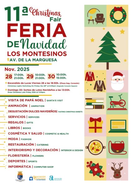 Los Montesinos, evento: Apertura de la 11ª Feria de Navidad, organizada por la Concejalía de Comercio