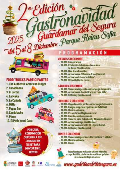 El Parque Reina Sofía se llenará de actividades del 5 al 8 de diciembre con la segunda edición de 'Gastronavidad'