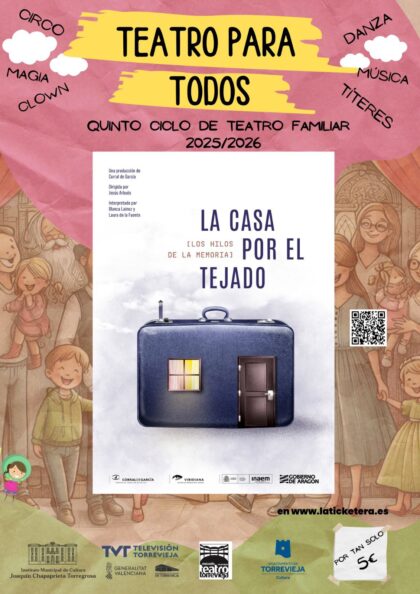 Continúa el VI Ciclo 'Teatro Para Todos' este domingo con la obra 'La casa por el tejado'