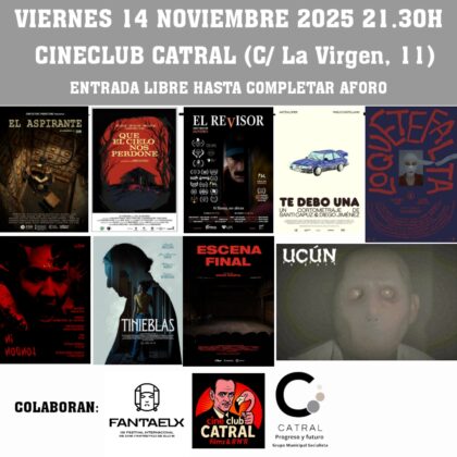 Catral, evento cultural: Proyección de nueve cortometrajes a competición, dentro de los actos del XIII Festival Internacional de Cine Fantástico de Elche 'FantaElx'