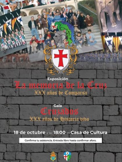 Guardamar del Segura, evento: Exposición 'La memoria de la Cruz' para conmemorar los XXX años de la comparsa Cruzados de Guardamar, organizada por el Ayuntamiento y la comparsa Cruzados