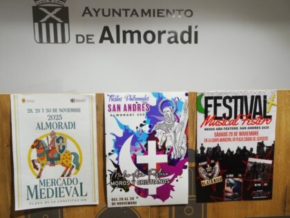 Almoradí celebrará el Medio Año Festero y las Fiestas Patronales en honor a San Andrés los días 28, 29 y 30 de noviembre