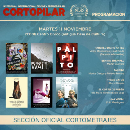 Pilar de la Horadada, evento cultural: Segunda sesión de la proyección de la sección oficial de cortometrajes, dentro del 9º Festival Internacional de Cortometrajes 'Cortopilar 2025'