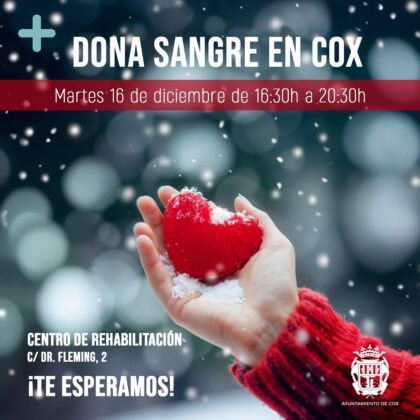 Cox, evento: Donación de sangre, organizada por el Centro de Transfusiones de la Comunidad Valenciana
