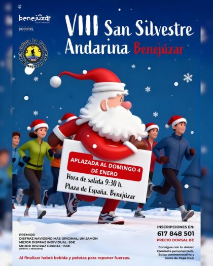 Benejúzar, evento: VII San Silvestre andarina, dentro de la programación de actividades de Navidad y Reyes organizada por el Ayuntamiento