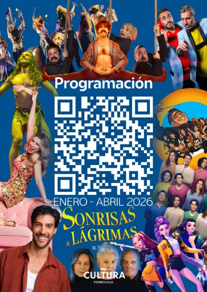 La programación cultural enero-abril de 2026 en Torrevieja abarca una amplia y variada oferta de conciertos, teatro, comedia, ópera y talento local
