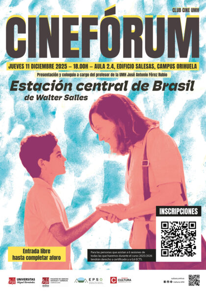 Orihuela, evento cultural: Sesión de cine con la película brasileña 'Estación Central de Brasil' (1998), de Walter Salles, organizada por el Club de Cine de la Universidad Miguel Hernández (UMH)