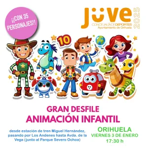 Vuelve la JUVE los próximos 2, 3 y 4 de enero en ciudad, pedanías y costa con novedades para los más pequeños