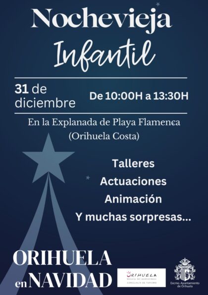 Orihuela Costa, evento: Actividad de hinchables en la celebración de la Nochevieja infantil, organizada por la Concejalía de Turismo