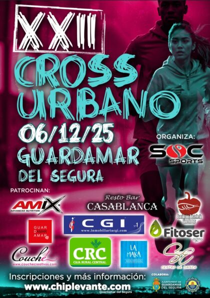 Guardamar del Segura, evento: Salida de las categorías de adultos del XXII Cross Urbano, dentro de la agenda municipal de diciembre del Ayuntamiento