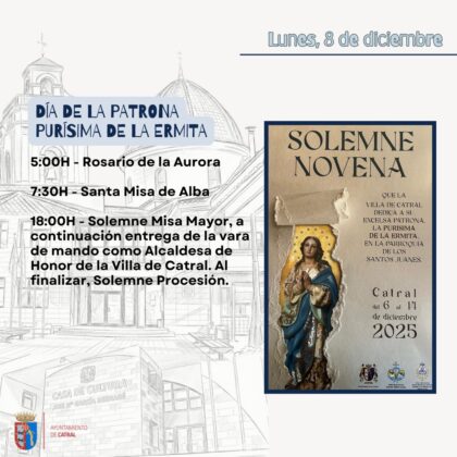 Catral, evento: Celebración de la misa del alba, dentro de los actos de las fiestas de Navidad organizados por el Ayuntamiento
