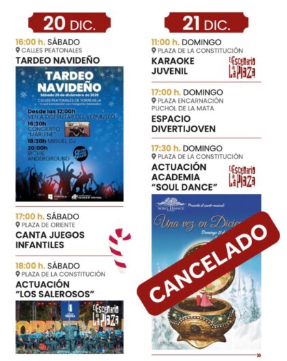 Torrevieja, evento: CAMBIO de HORARIO Espectáculo de Navidad con drones 'Drone light show' para mayores y pequeños, dentro de los actos de la programación navideña de la Concejalía de Fiestas