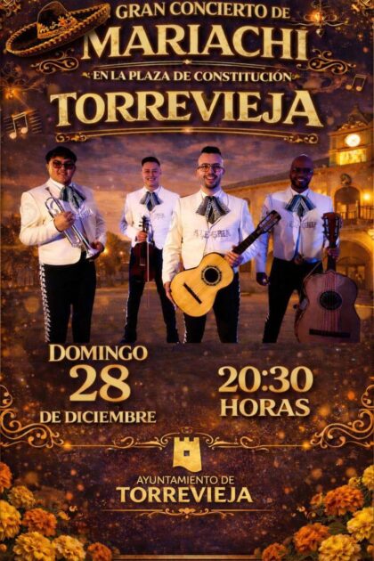 Torrevieja, evento cultural: Concierto de mariachi, organizado por el Ayuntamiento