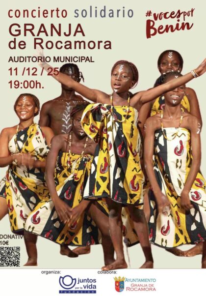 Granja de Rocamora, evento cultural: Concierto solidario a cargo del coro africano 'Voces por Benin', organizado por el Ayuntamiento
