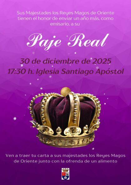 Albatera, evento: Entrega de cartas al paje real de los Reyes Magos, dentro de los actos de la programación navideña de la Concejalía de Fiestas