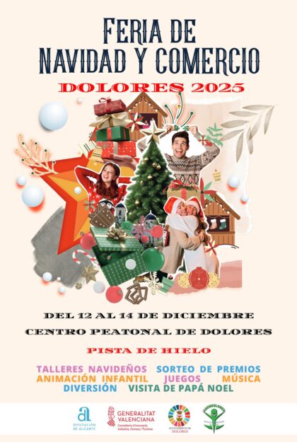 Dolores, evento: Taller de dulces navideños a cargo de la asociación de amas de casa, dentro de los actos de la Feria del Comercio y de la Navidad 2025 organizada por el Ayuntamiento