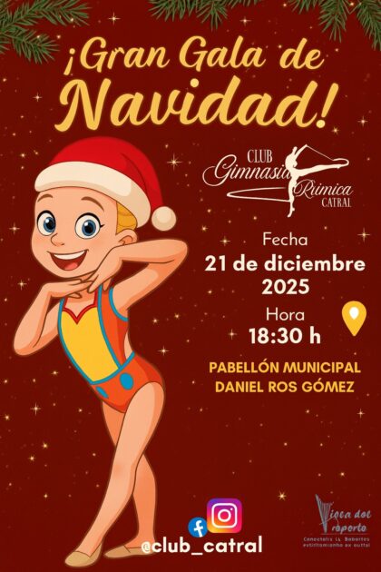 Catral, evento: Gala de Navidad a cargo del club de gimnasia rítmica, organizada por el Ayuntamiento