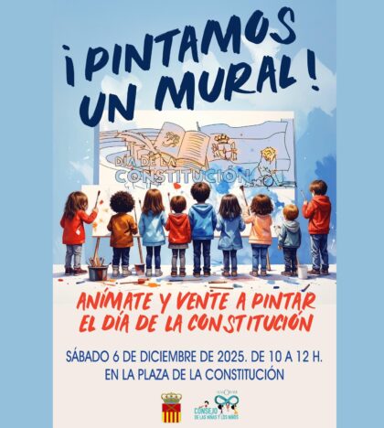 Almoradí, evento: Actividad '¡Pintamos un mural!' con motivo del Día de la Constitución, organizada por el Ayuntamiento