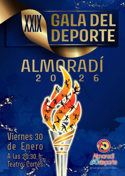 El Teatro Cortés acoge este viernes la XXIX Gala del Deporte de Almoradí para reconocer los valores y el éxito deportivo 