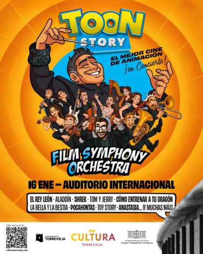 Torrevieja, evento cultural: Concierto de la 'Film Symphony Orchestra' 'Toon story' con temas de cine de animación, dentro de la programación cultural para el primer cuatrimestre de 2026 organizada por la Concejalía de Cultura