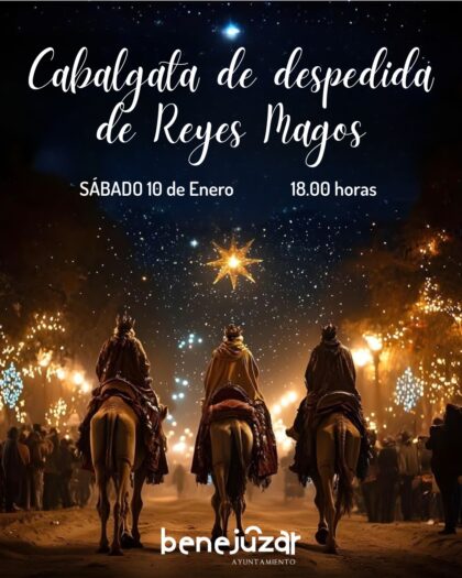 Benejúzar, evento: Cabalgata de SS. MM. los Reyes Magos de Oriente, dentro de la programación de actividades de Navidad y Reyes organizada por el Ayuntamiento