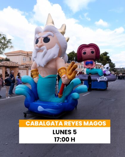 Orihuela Costa, evento: APLAZADA al MARTES 6 de ENERO Cabalgata de los Reyes Magos con carrozas, figuras gigantes, bailarines y música, dentro de los actos de enero del Centro Comercial Zenia Boulevard