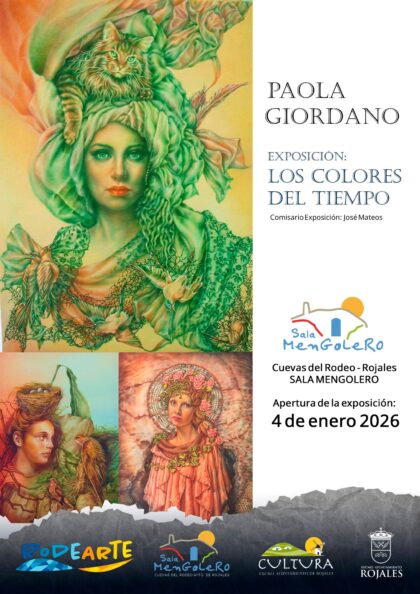 Rojales, evento: Exposición de pintura 'Los colores del tiempo', de la artista Paola Giordano, organizada por la Concejalía de Cultura y la asociación artístico artesanal 'Cuevas del Rodeo'