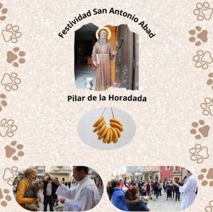 Pilar de la Horadada, evento: Acto para la bendición de los animales de compañía y de los típicos rollos de San Antón, organizado por el Ayuntamiento