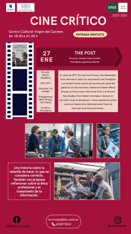Los dilemas periodísticos protagonizan la sesión del ciclo 'Cine crítico' de la UNED con un inesperado sociodrama