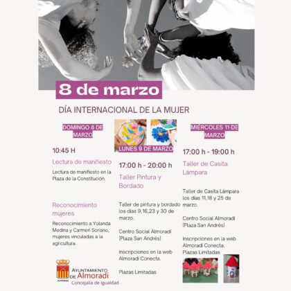 Almoradí reconocerá a dos mujeres vinculadas a la Agricultura el próximo 8M en el marco del XI Congreso de la Alcachofa