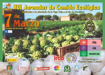 Las XVI Jornadas de Comida Ecológica del Colegio Público de Hurchillo estarán dedicadas a la alcachofa de la Vega Baja y al ajo de Benejúzar