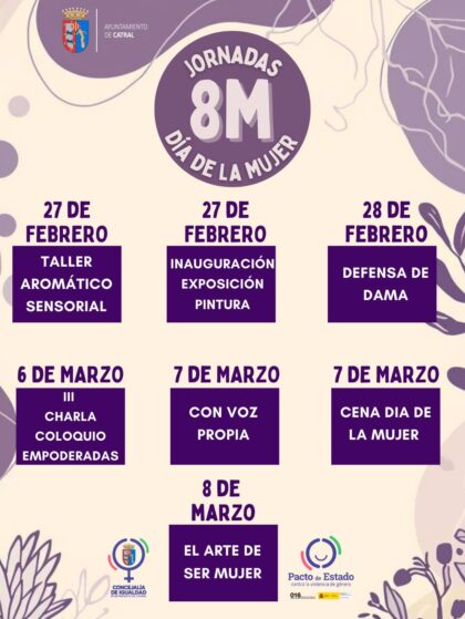 Catral, evento: III Charla-coloquio 'Empoderadas' con ocho mujeres para compartir experiencias y referentes, dentro de los actos del 8M, Día Internacional de la Mujer, organizados por la Concejalía de Igualdad