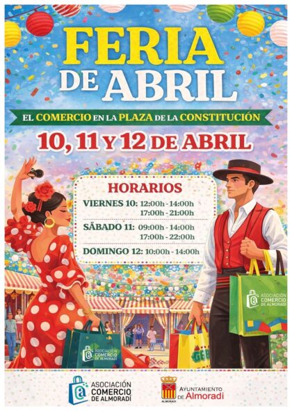 Almoradí, evento: Inauguración de la XXVI Feria del Comercio 'Feria de Abril' con una quincena de comercios, organizada por el Ayuntamiento y la Asociación de Comerciantes (ACA)