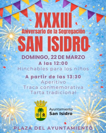 El municipio de San Isidro conmemora este domingo el XXXIII aniversario de su segregación