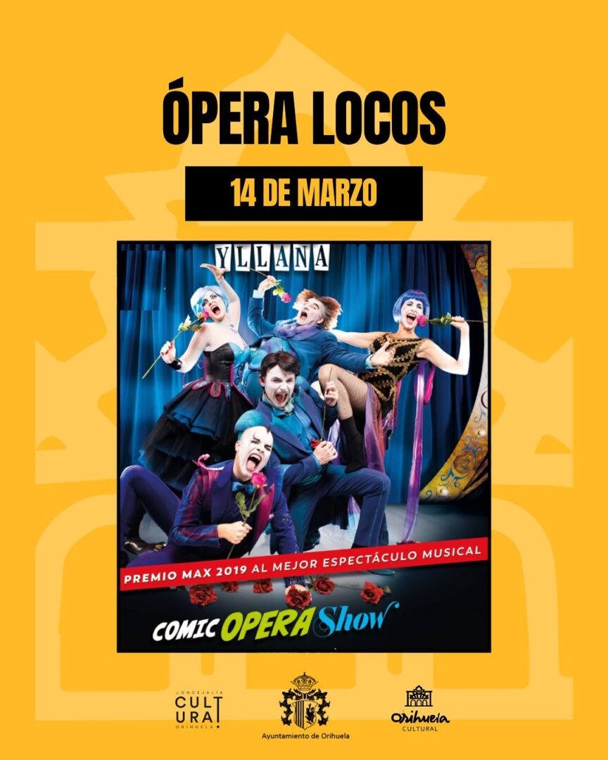 Orihuela, evento cultural: Espectáculo cómico operístico ‘The Opera Locos’, a cargo de la compañía ‘Yllana’, dentro de la programación del primer cuatrimestre de 2026 del Teatro Circo ‘Atanasio Die’