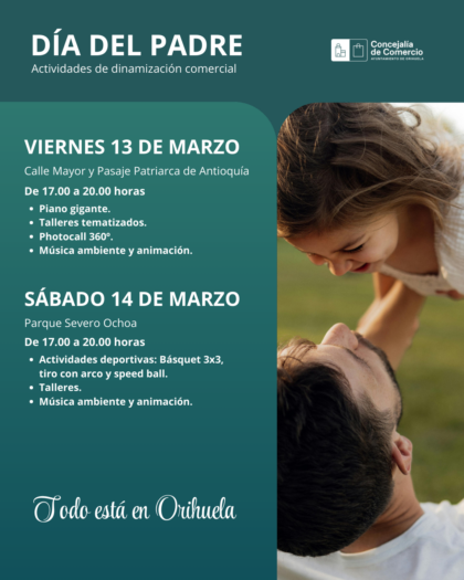 La Concejalía de Comercio presenta nuevas actividades de dinamización con motivo del Día del Padre