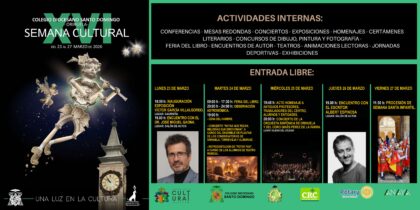 El Colegio Diocesano Santo Domingo celebra su XVI Semana Cultural bajo el lema 'Una luz en la cultura'