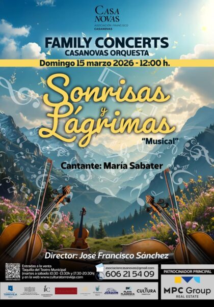 La Asociación Francisco Casanovas celebrará el 15 de marzo su segundo 'Family Concert' a cargo de la Casanovas Orquesta bajo el título de 'Sonrisas y lágrimas'