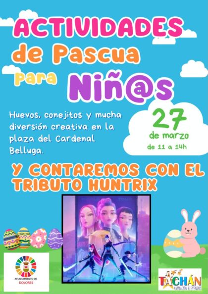 Dolores, evento: Actividades de Pascua para los más pequeños con juegos y animación, dentro de los actos de la Cuaresma organizados por la Junta Mayor de Cofradías de Semana Santa y el Ayuntamiento