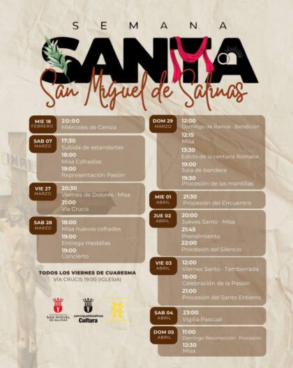 San Miguel de Salinas, evento: Prendimiento, dentro de los actos de Semana Santa organizados por el Ayuntamiento