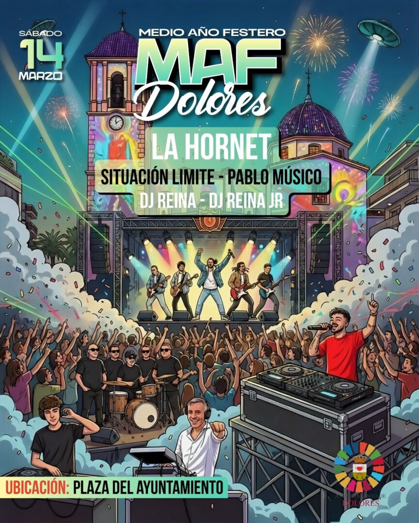 Dolores, evento cultural: Concierto del grupo ‘Situación límite’, dentro de los actos del Medio Año Festero organizados por la Concejalía de Fiestas y Federación de Peñas Festeras