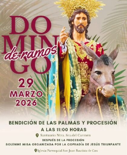 Cox, evento: Procesión de la Virgen de Dolores, dentro de los actos de Semana Santa organizados por la Junta Mayor de Cofradías y Hermandades de Semana Santa